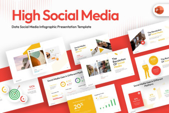 High Social Media Report PowerPoint Template